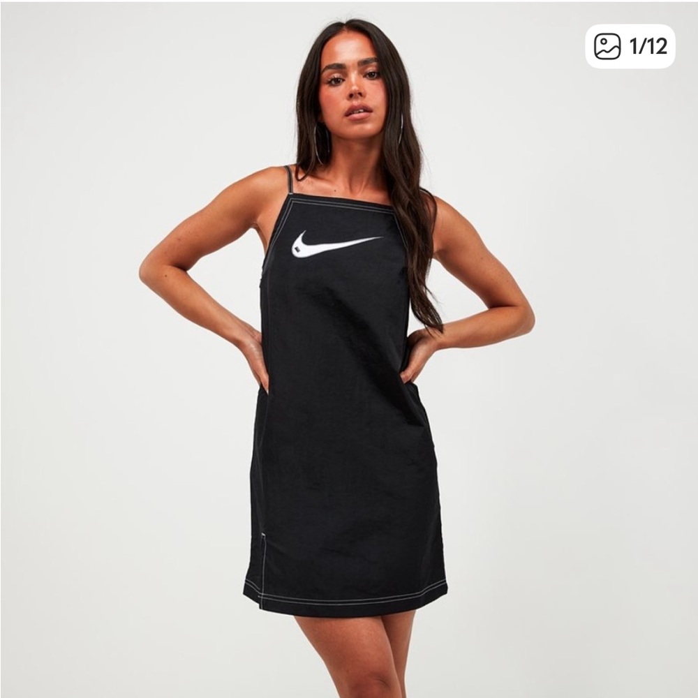 Nike Black Slip Dress with White Swoosh